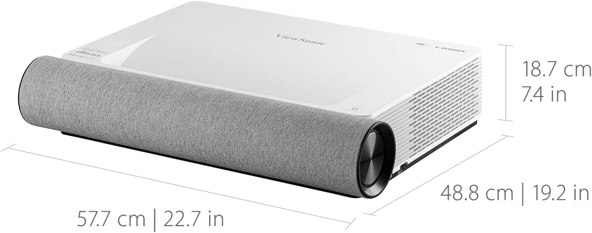 Viewsonic X2000L-4K Ultra Short Thorw Laser Projector with 4K UHD, 2000 ANSI Lumens, 0.22 Ultra Short Throw Ratio, Harman Kardon with Dolby/Dts Support, HDMI USB Wi-Fi Bluetooth Connectivity - Black image number 3