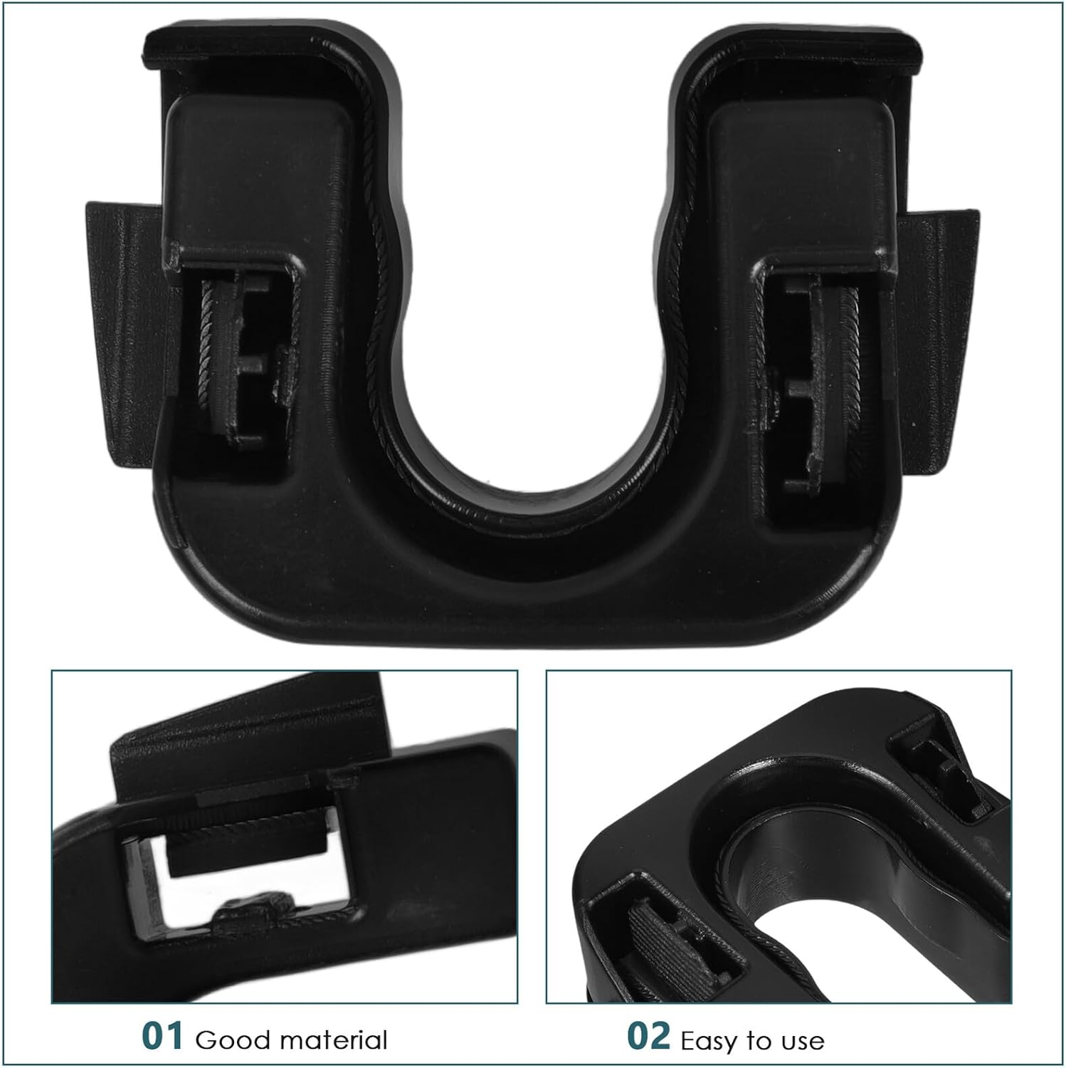 2Pcs PE Rear Parcel Shelf Clip Brackets Compatible with Ford SUV Car Interior Pivot Mount Cargo Hook Clip Set for Secure Luggage Transport and Roof Rack Support image number 6