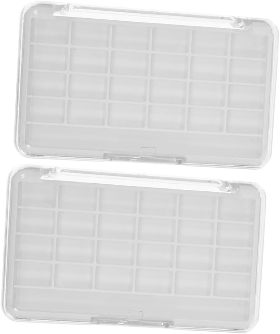 HOOTNEE 2PCS Empty Lipstick Palette with DIY Makeup Container Transparent Lid Compact Professional Eyeshadow Blush Storage Case for Women Travel