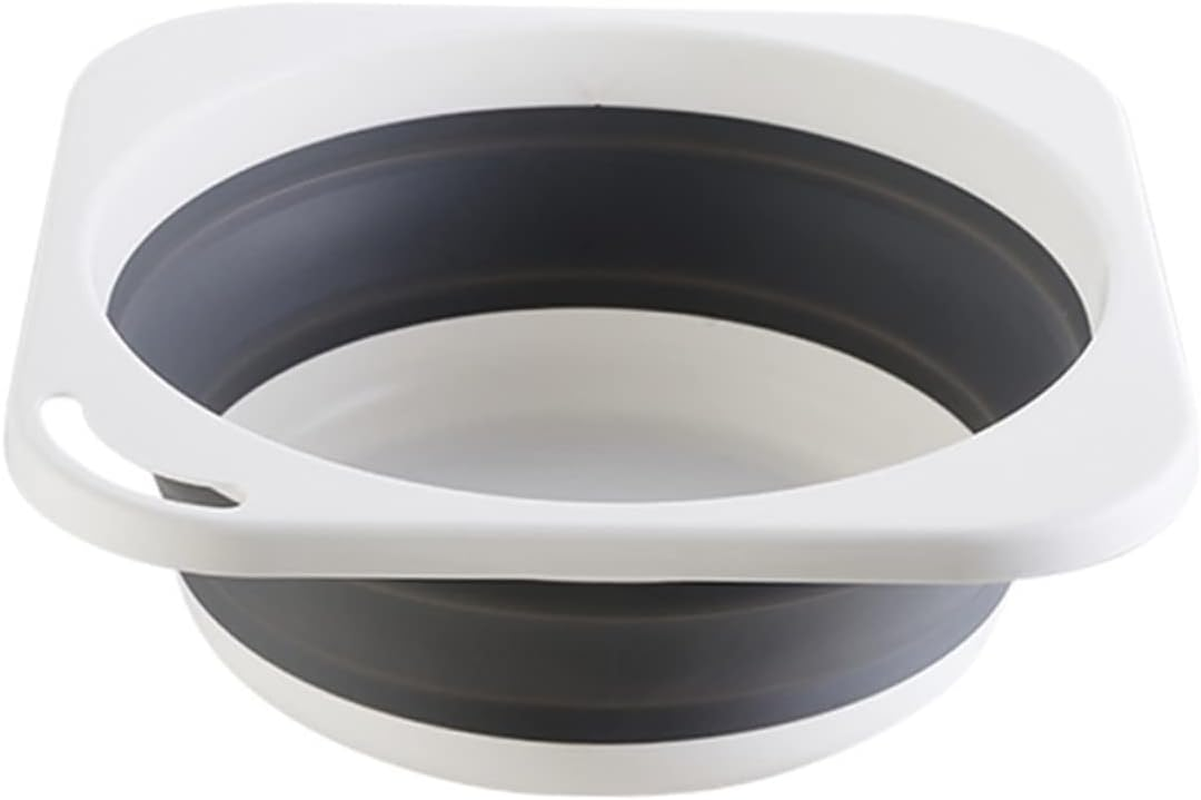 Foldable Face Wash Basin Bathroom Basin with Space-Saving Hanging Handles Easy to Carry Medium Size for Baby'S Face Washing and Outdoor Cleanup image number 3