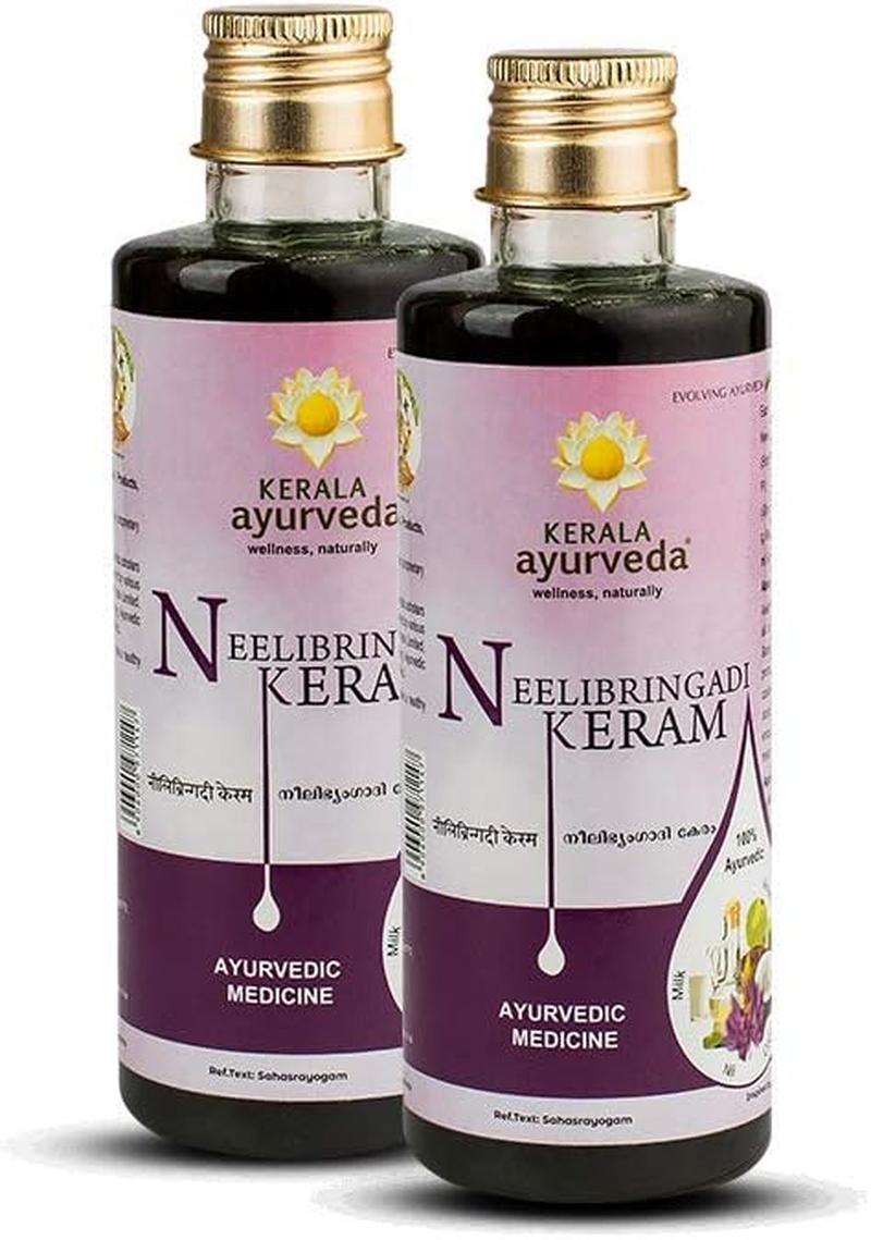 Kerala Ayurveda Neelibringadi Keram with Bhringraj, Neeli, Amla | Ayurvedic Hair Oil That Reduces Hair Fall and Boosts Hair Growth | 200 Ml (Pack of 2) image number 3
