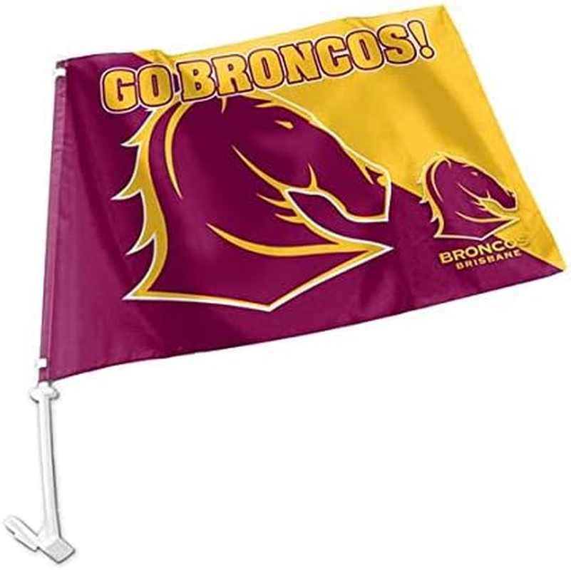 Licensing Essentials Brisbane Broncos Car Flag