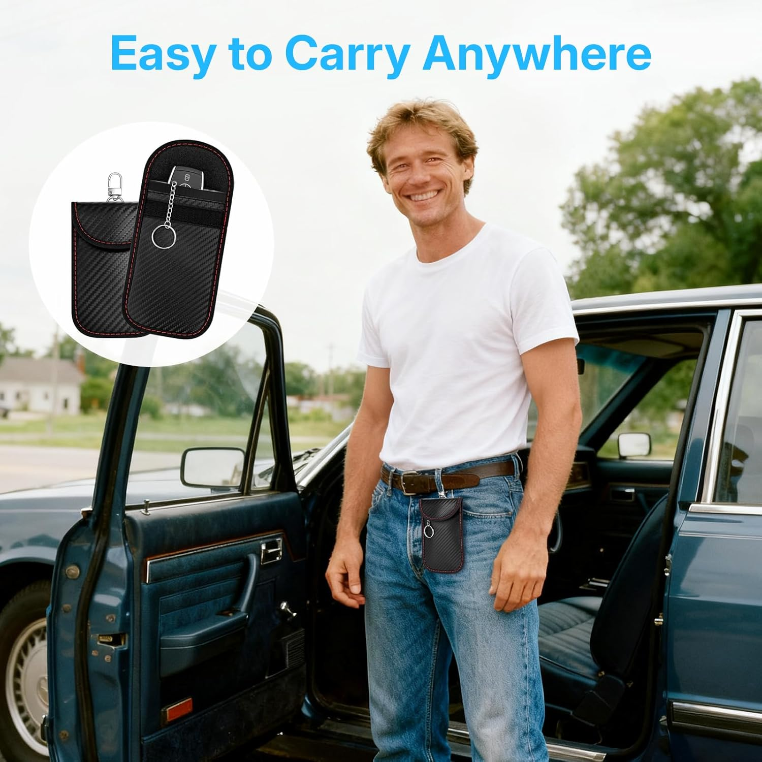 OWLKELA Faraday Box for Car Keys with 2 Signal Blocking Bags, Anti-Theft Blocking Pouch RFID Key Fob Protector Shielding Cage, 6.7&rdquo; X 4.7&rdquo; X 3.7&rdquo; (6-8 Keys Capacity) image number 5