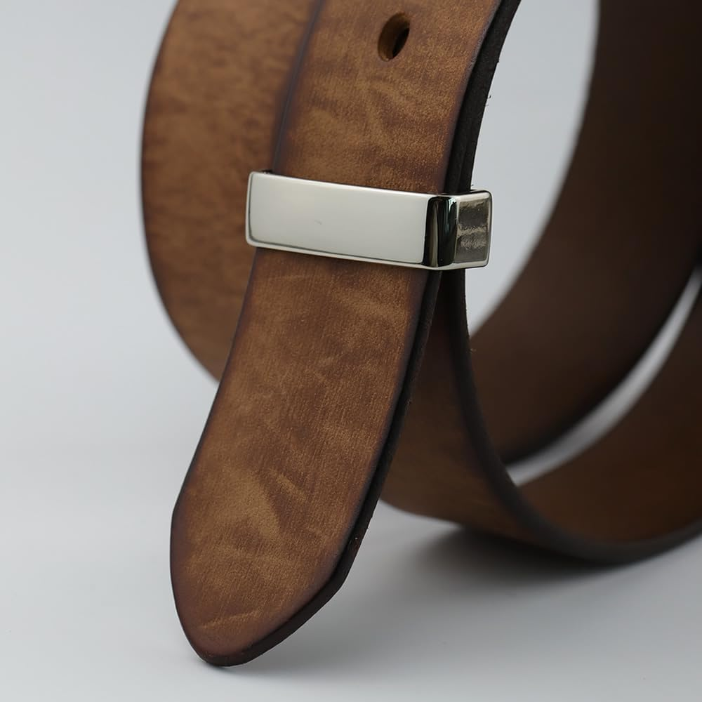 TANJUN 2Pcs Belt Loop Keepers 33Mm-35Mm Metal Loops Anti-Slip Frosted Black Men'S Women'S Buckle Accessories image number 4