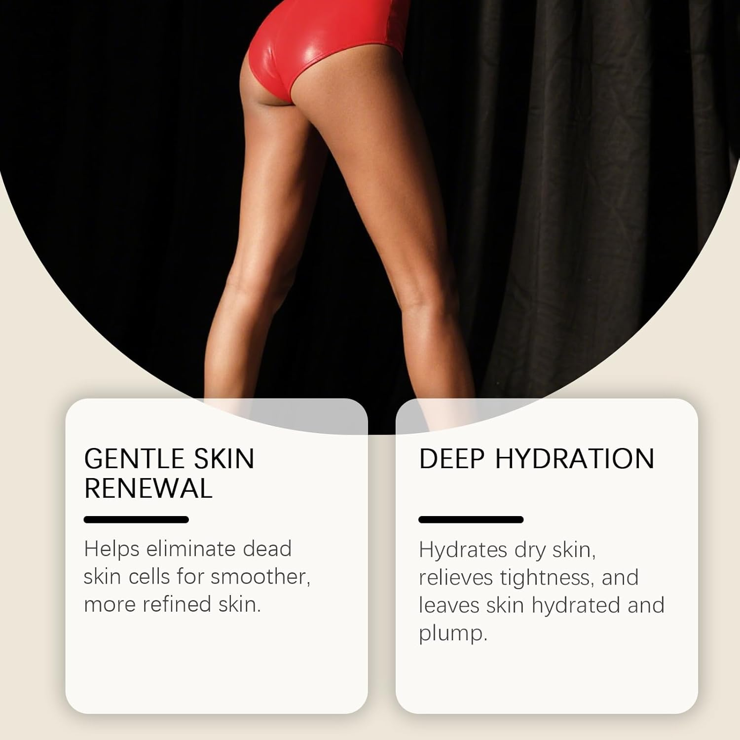 2PCS Strawberry Skin Resurfacing Cream,Strawberry Legs Nourishing Body Cream,Gentle Moisturizing Exfoliating Body Lotion,Improve Texture,Reduce Chicken Skin Bumps,Silky and Smooth Effect image number 3