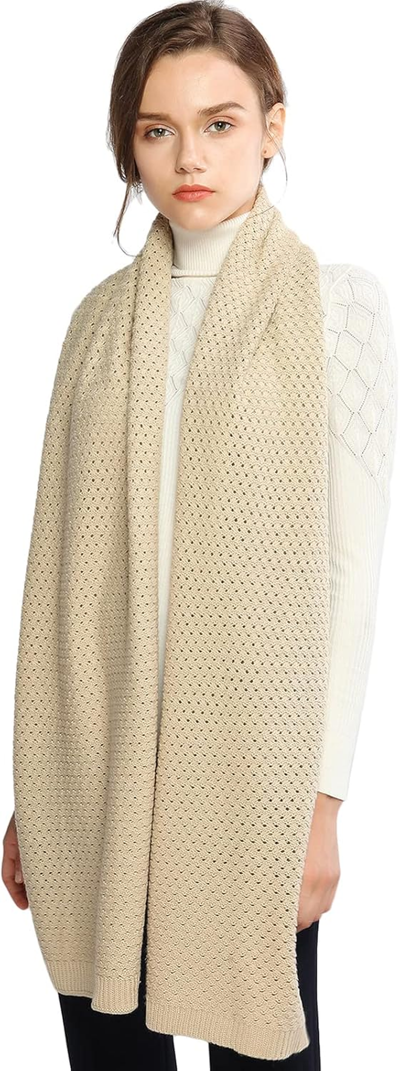 RIIQIICHY Womens Winter Scarfs Cold Weather Chunky Knit Scarf Warm Thick Scarf Long Large Oversized Scarves