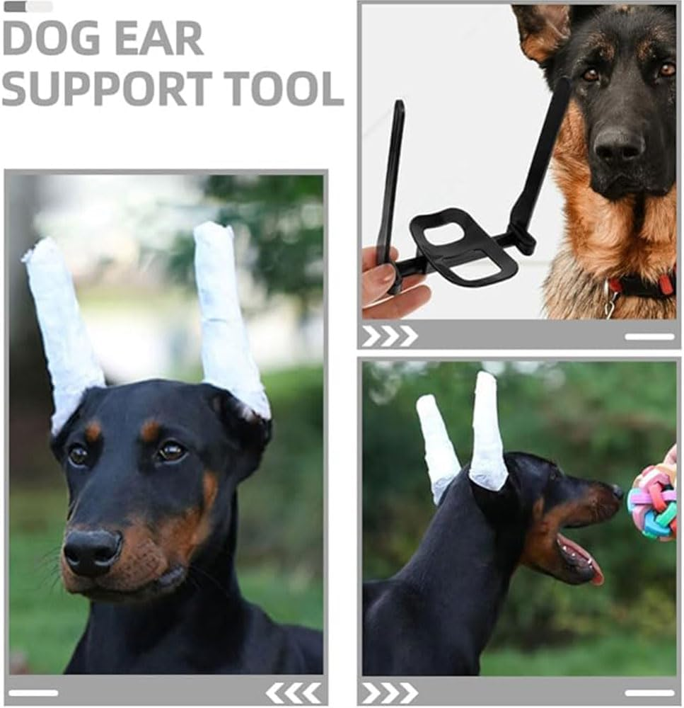 2 Sets Dog Ear Posting Kit,Dog Ear Stand up Support Tool with Tape,Ear Erector Fixed Correction Vertical Dog Ear Standing Holder,Puppy Ear Support,Dog Ear Posting Kit