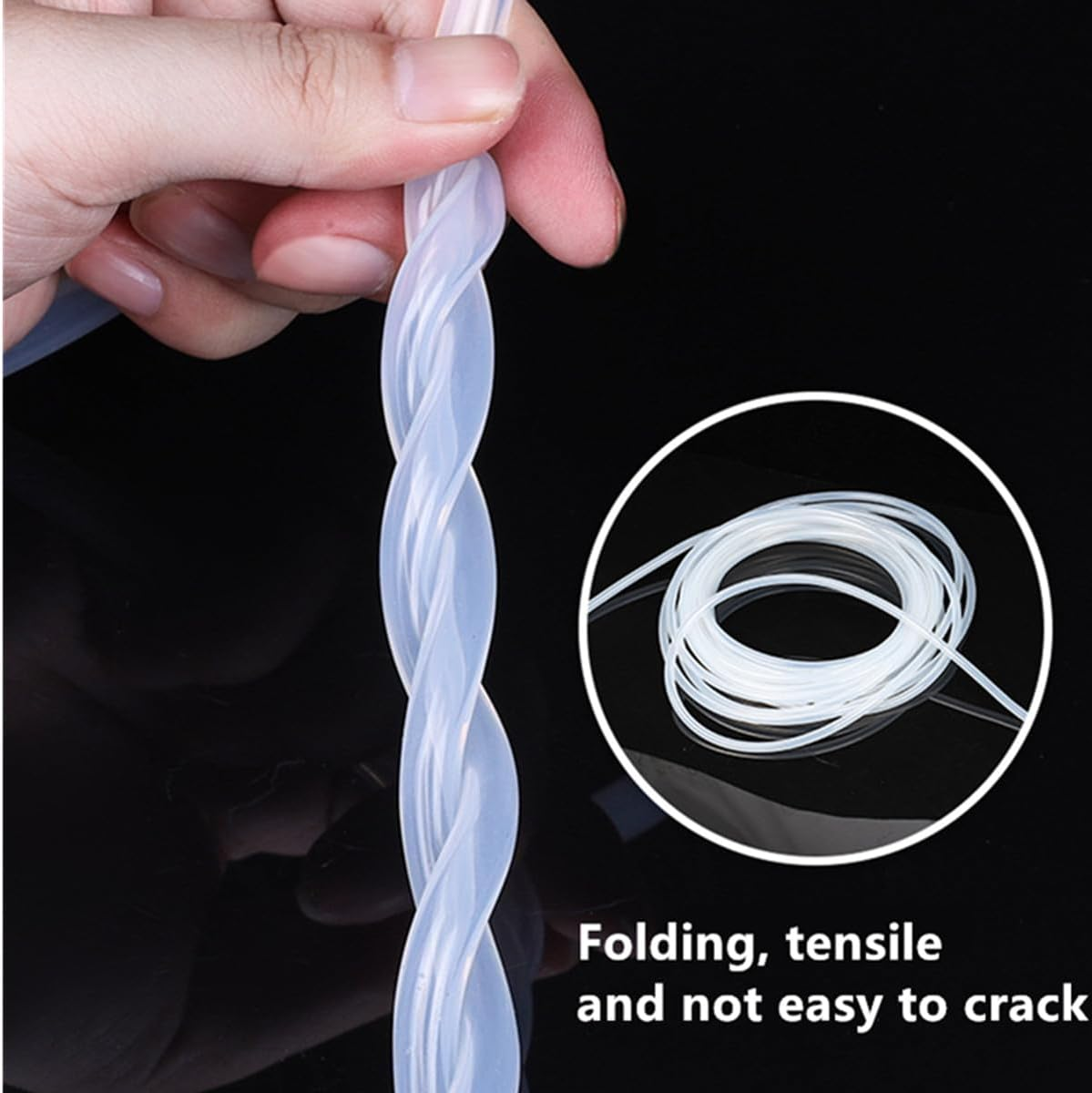 4M(13Ft) 6Mm ID X 10Mm OD Food Grade Silicone Tubing,High Temperature and Low Temperature Resistance, Flexible Transparent Hose,For Home Wine, Aquarium Air Tubes image number 2