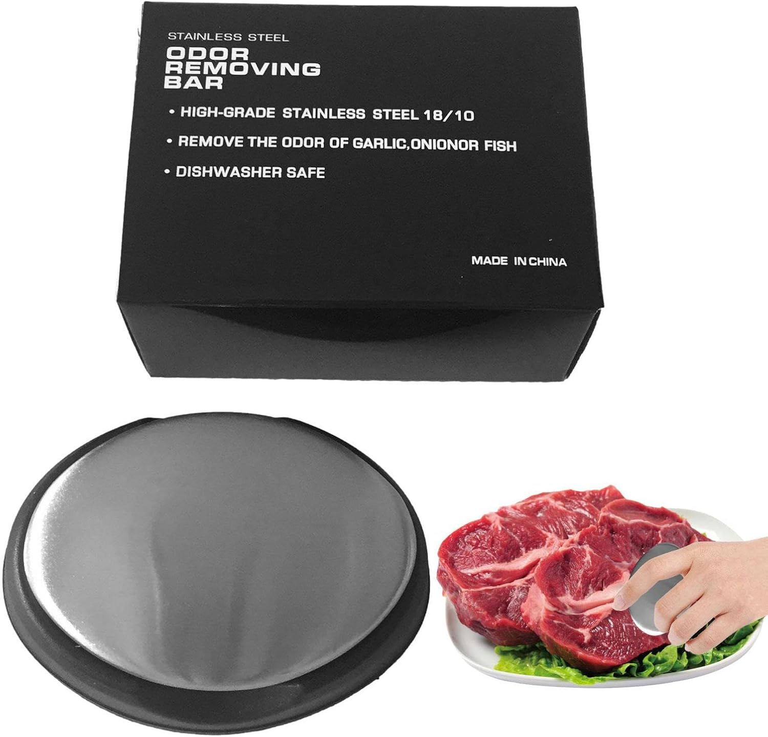 Stainless Steel Soap Bar | Odors Remover Hand Bar - Oval Deodorizing Metal Soap for Eliminating Smell from Hands, Kitchen and Dining Room Jmedic