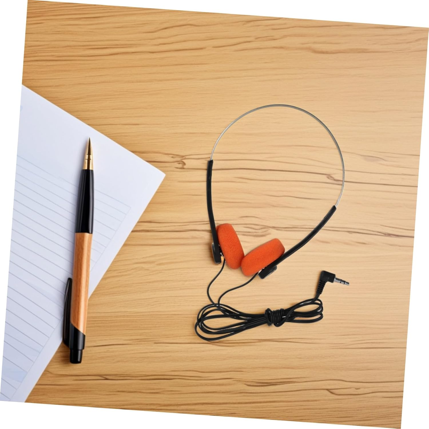 RORPOIR Retro Student Headphones Lightweight Travel Sturdy School Headset Adjustable Headband Cushioned Ear Pads for Comfortable Safe Listening in Classroom Library image number 2