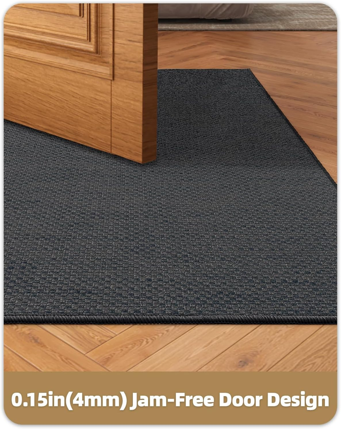 Color&Geometry Door Mat 24"X40", Front Door Mat Indoor Rugs for Entryway Non Slip Washable Absorbent Low-Profile inside Mat Entry Mat Entry Rug Indoor Entrance, Grey image number 4