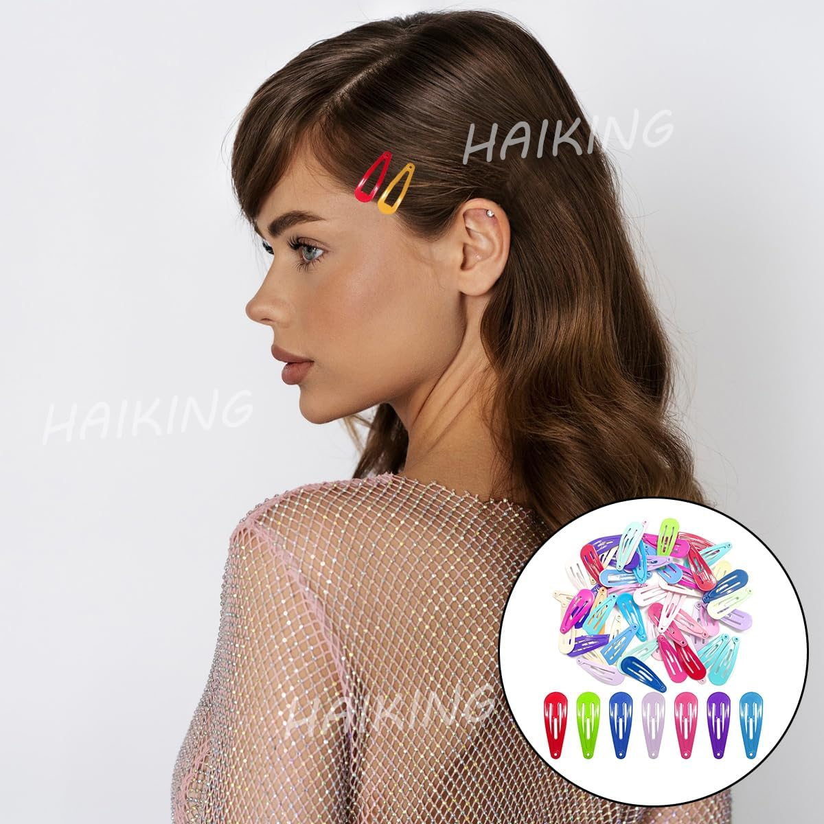 Girls Hair Clips, 50 Pcs Non-Slip Metal Barrettes for Girls, Teens, Women (Multiple Colour) image number 3