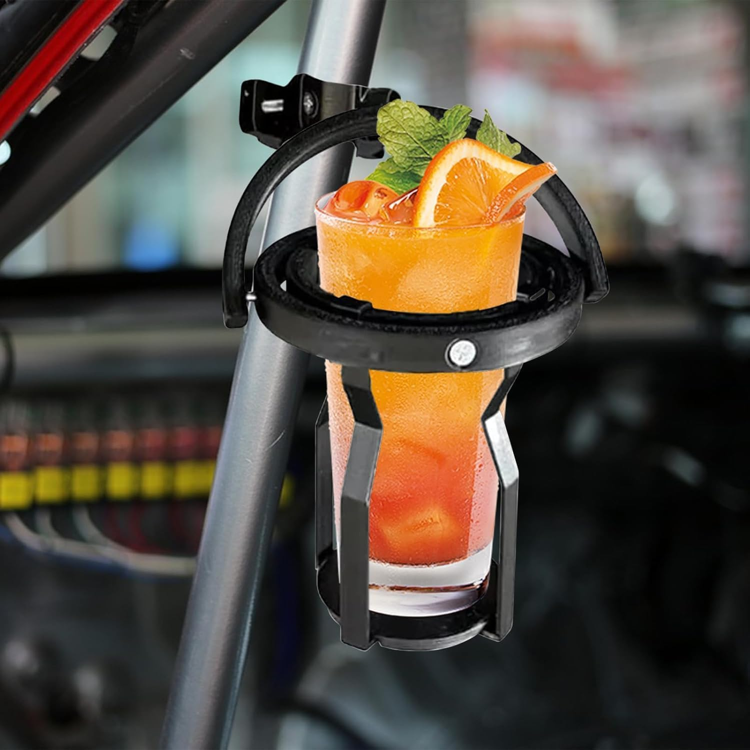 Gyroscopic Self-Leveling Cup Holder, 1Pc Gyroscopic 360&deg; Rotatable Universal Cup Holder Expander Clamp, Anti-Spill Gyroscopic Cup Holder for Car or Bike, Black image number 6