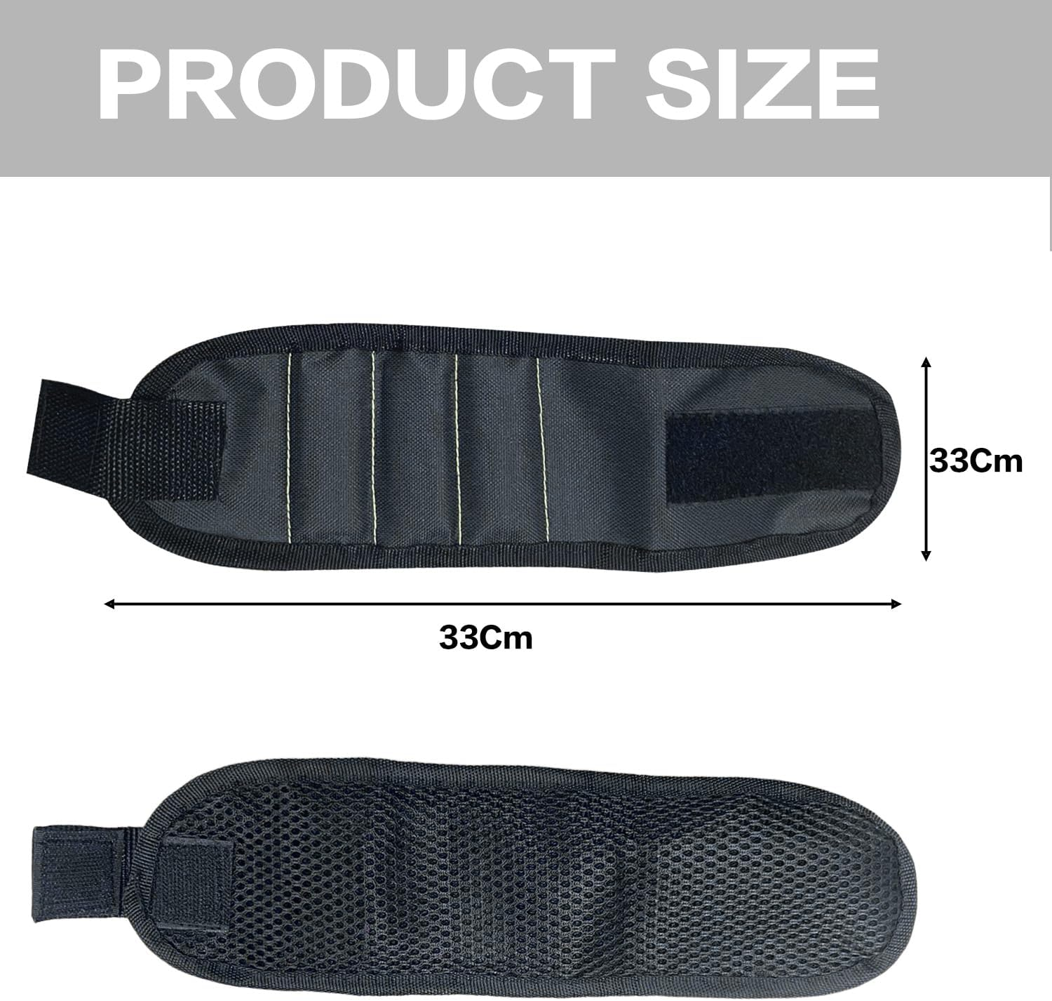 Kaoruo Magnetic Wristband &ndash; Strong Magnet Wrist Strap for Holding Screws, Nails, Drill Bits & Small Tools &ndash; Adjustable Tool Wristband for DIY, Woodworking & Home Improvement