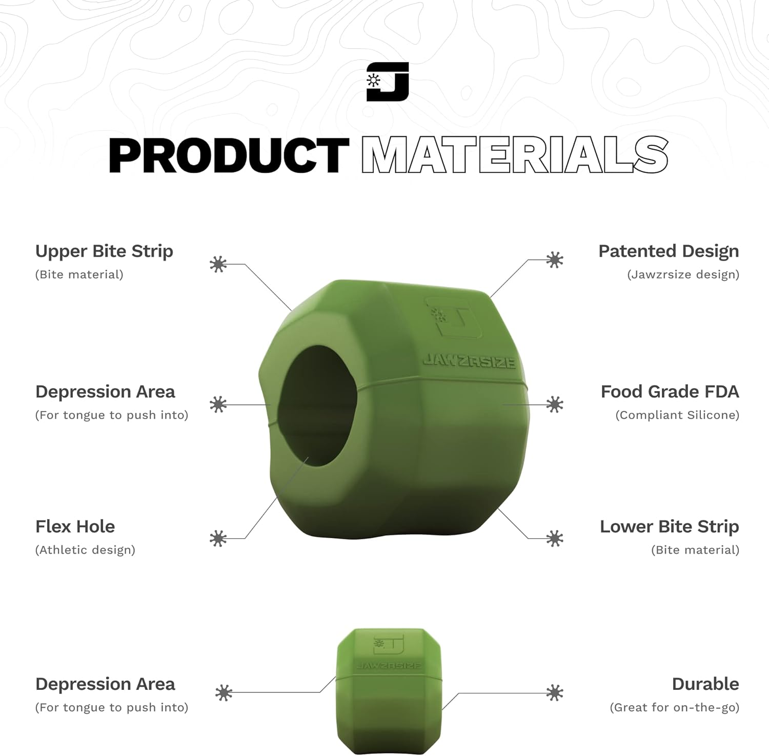 Jawzrsize Pop 'N Go Jaw, Face, and Neck Exerciser - Reduce Stress and Cravings by Exercising Your Jaws - Facial Exerciser (Advanced Green) - Blue image number 5