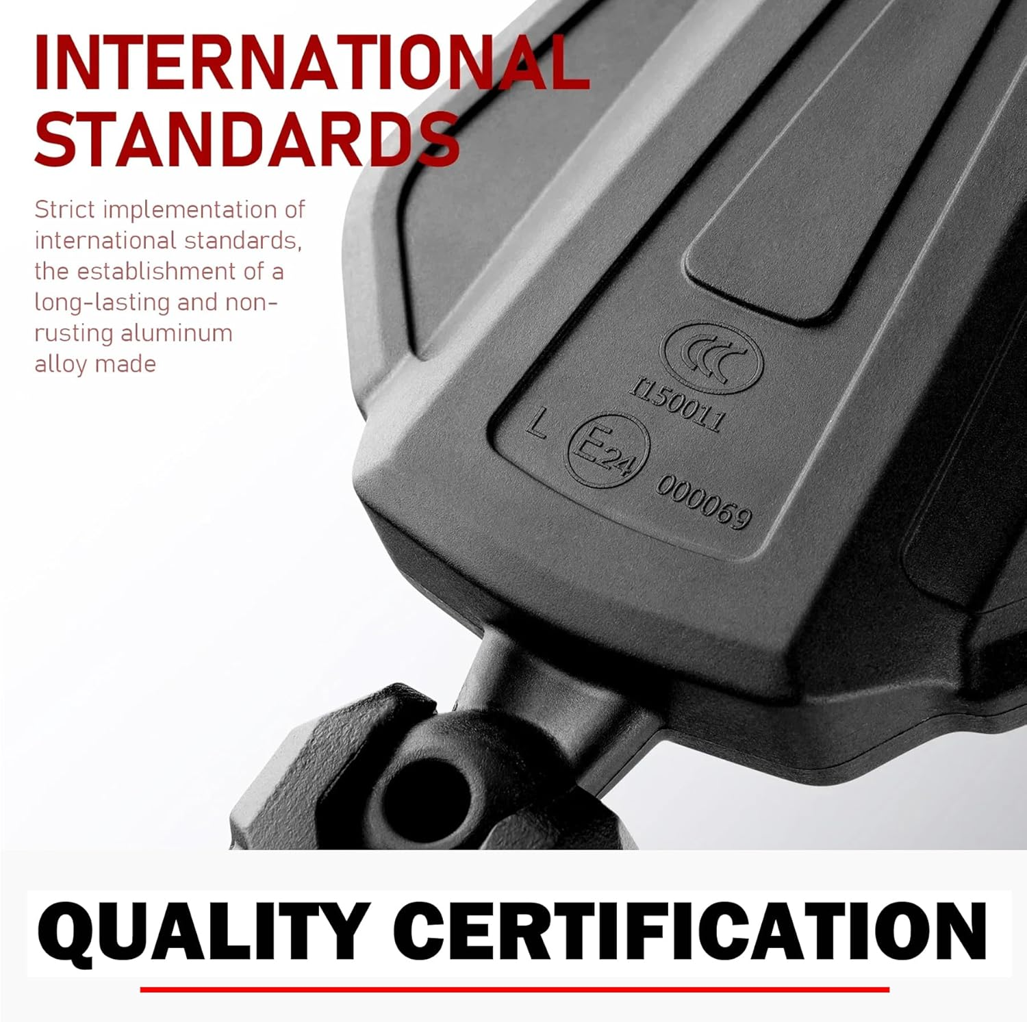 Motorcycle Mirrors 7/8" Universal Motorcycle Rearview Mirrors E-Mark Motorbike Mirror Handlebars 360&deg; Adjustable with M8/M10 Screws for Dirt Bike Street Bike ATV Scooter Cruiser image number 1