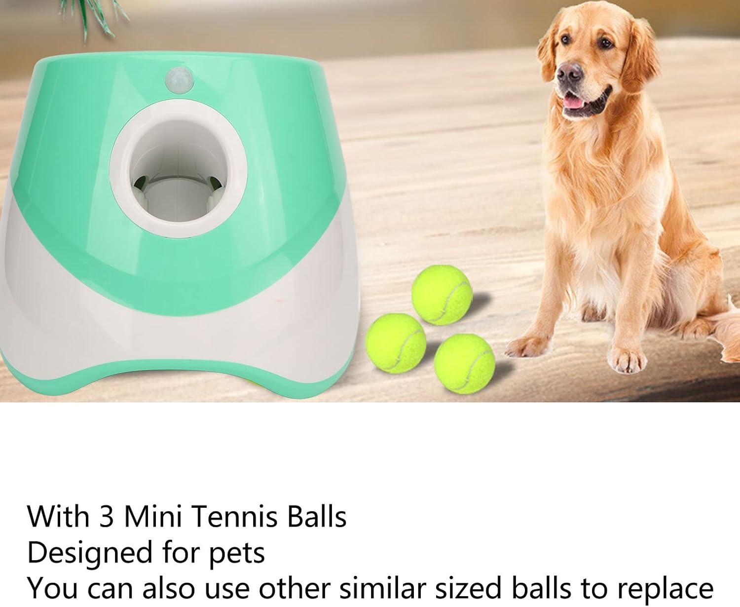 Automatic Ball Launcher for Small and Medium Dogs with Adjustable Launch Distances Rechargeable 3 Modes Interactive Pet Ball Thrower Indoor Outdoor Tennis Ball Thrower image number 6