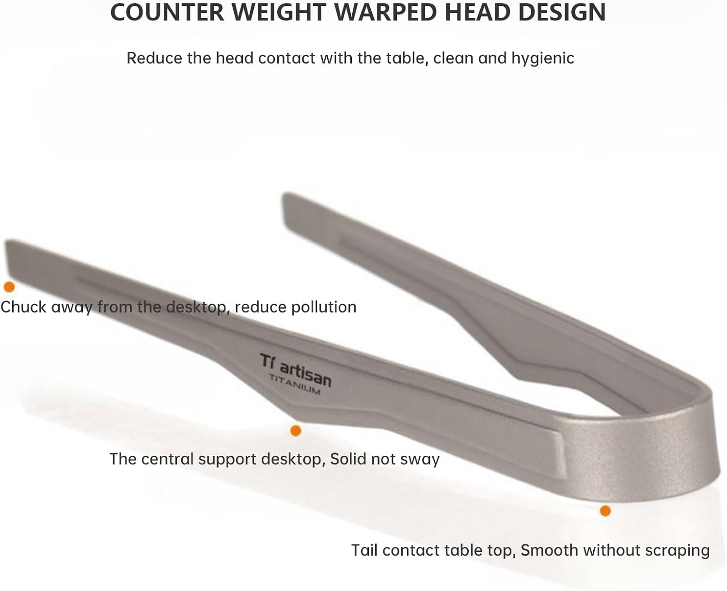 Tiartisan Titanium Ultralight Grill BBQ Tongs Multipurpose Tweezer for Kitchen Food Tongs Buffet Salad Steak Clip Grill Tong image number 3