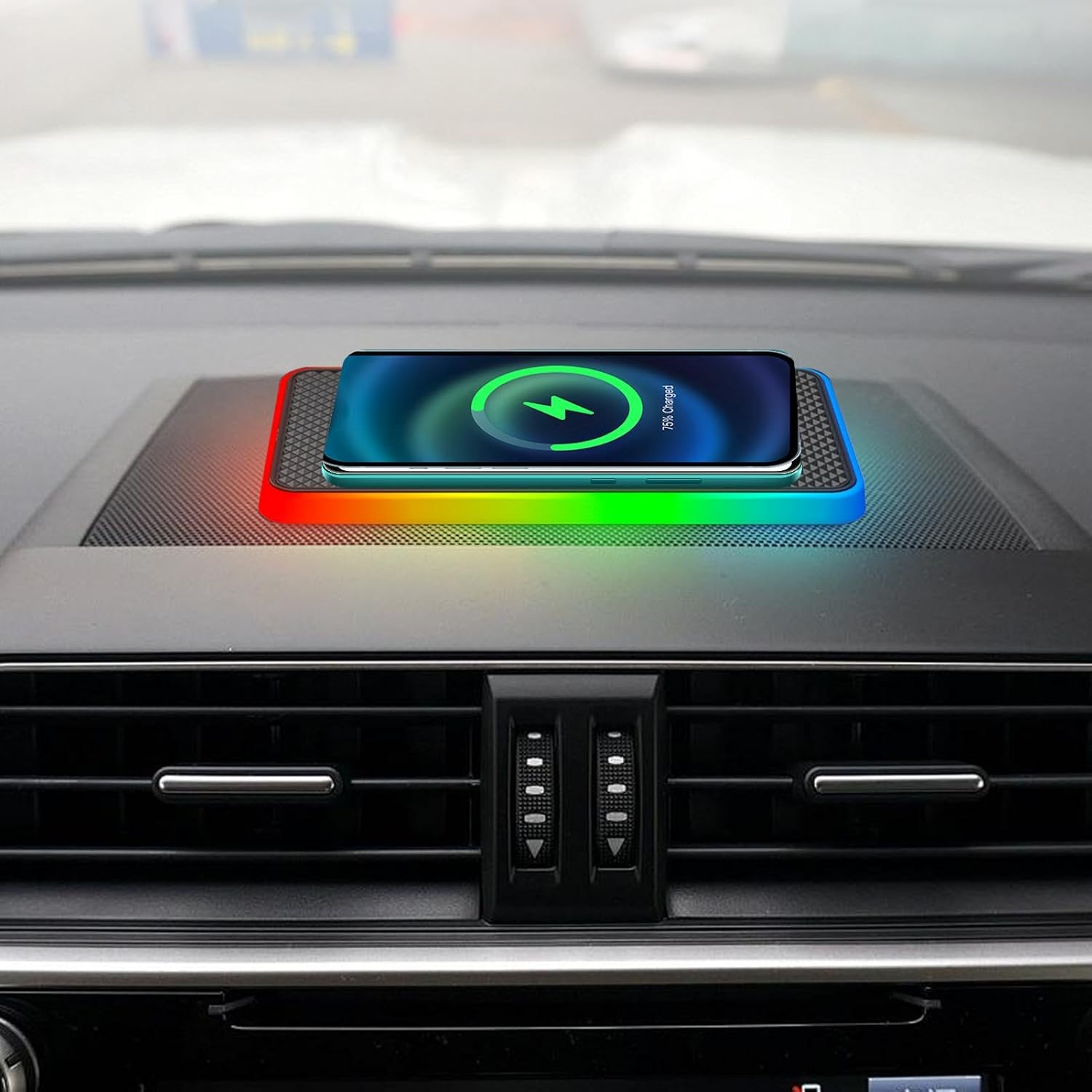Charging Pad for Car - Non-Slip Car Charger Wireless,Car Charger, Supports Wireless Charging Smartphones Charger for Most Car image number 3
