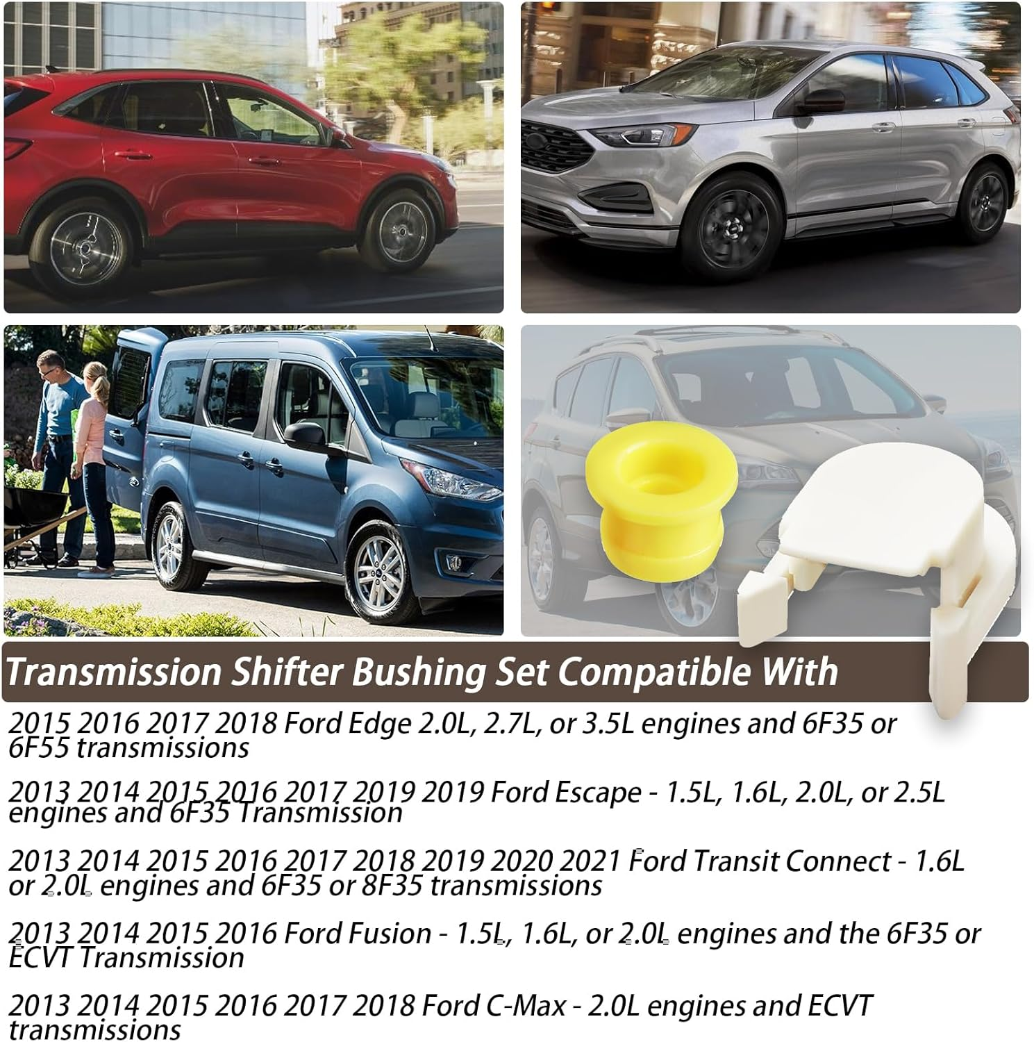 KV6Z7K340A and DG9Z7S004A Transmission Shifter Bushing Set Transit Connect Compatible with Ford Series image number 2