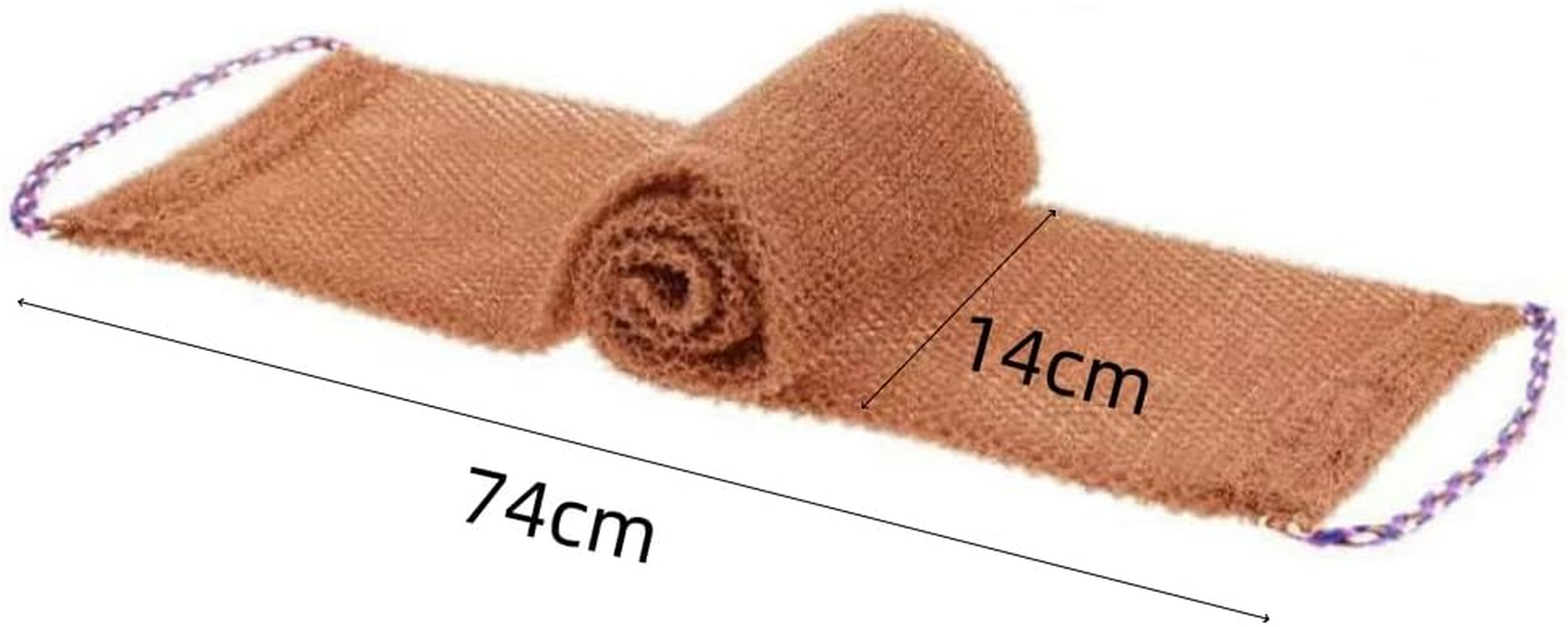 Afzoryxn 2 Pcs African Bath Net Sponge,African Exfoliating Net Washcloth,African Net Sponge,Bathing Sponge Net,Long African Bath Sponge,African Exfoliating Net for Skin Smoother Daily Use.(Coffee Brown+White)