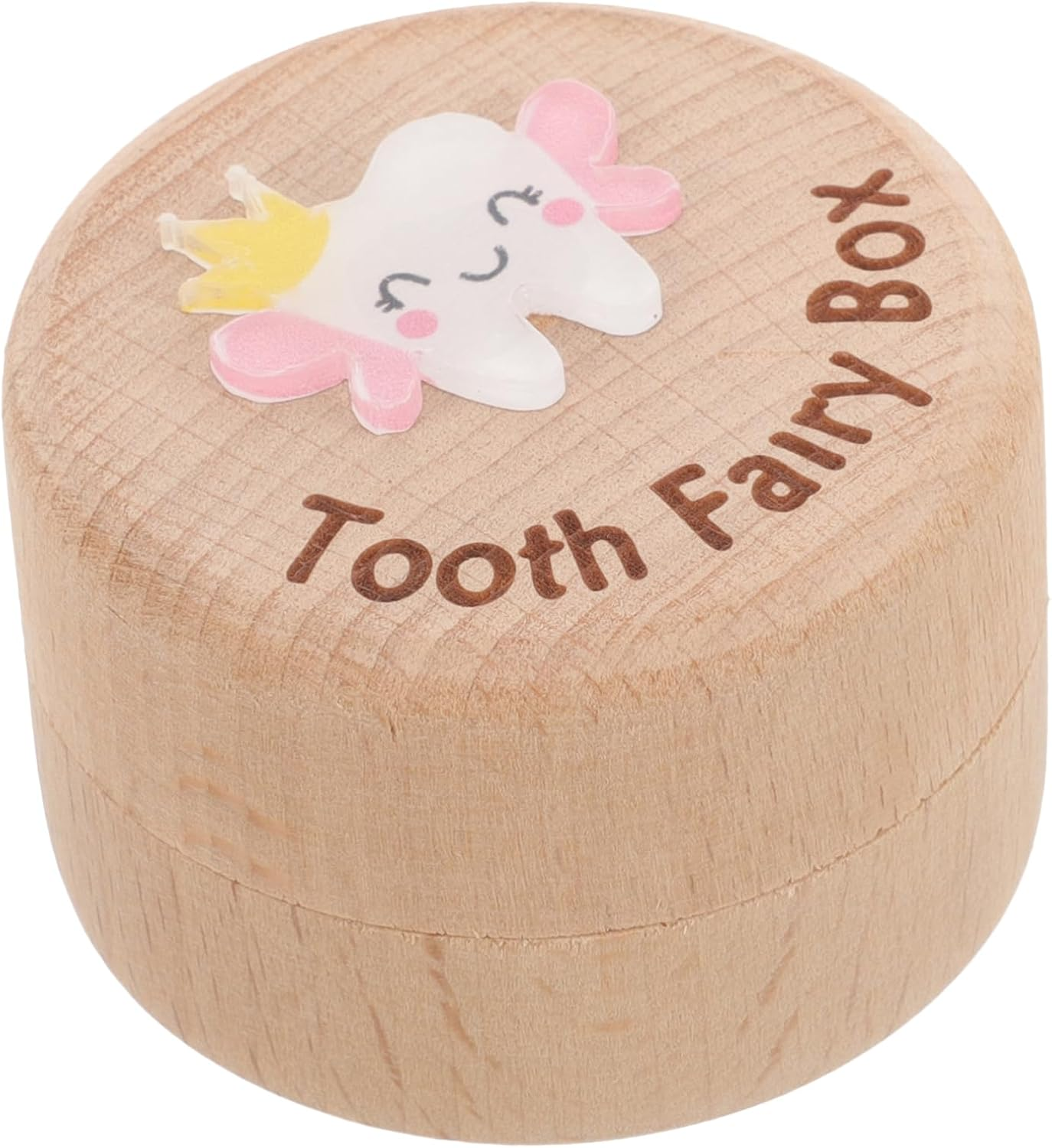 Wooden Tooth Holder Box Fetal Hair Saver Organizer for Boys and Girls Teeth Container image number 3