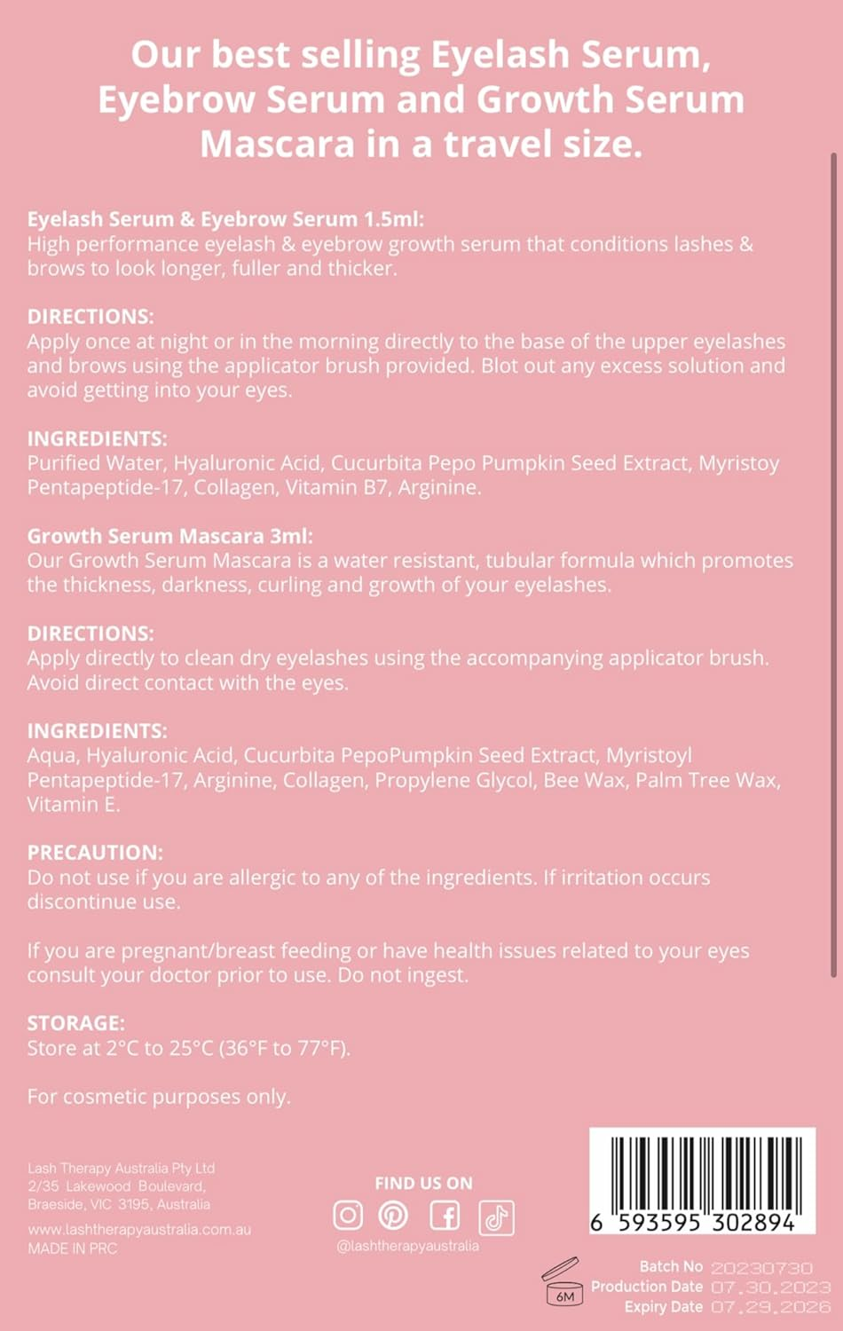 Lash Therapy Australia Mini Lash & Brow Travel Pack image number 2