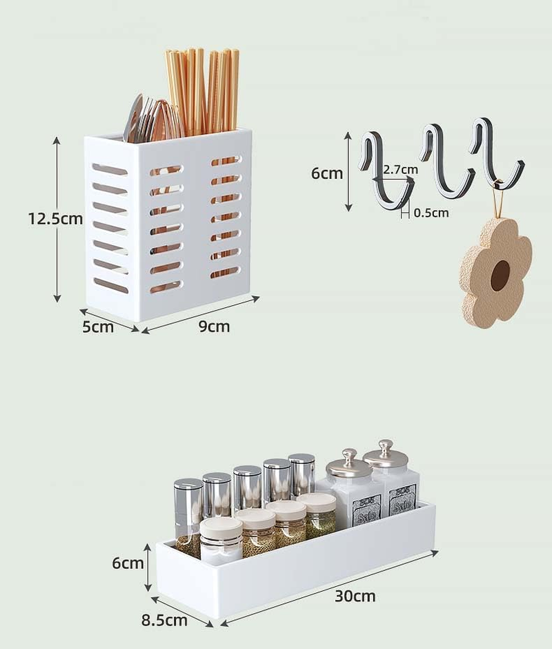 QNA Multifunctional Microwave Shelf, 2 Tier Oven Stand, Kitchen Storage & Organisation, Countertop Organizer with Adjustable Width & Height (Black) image number 5