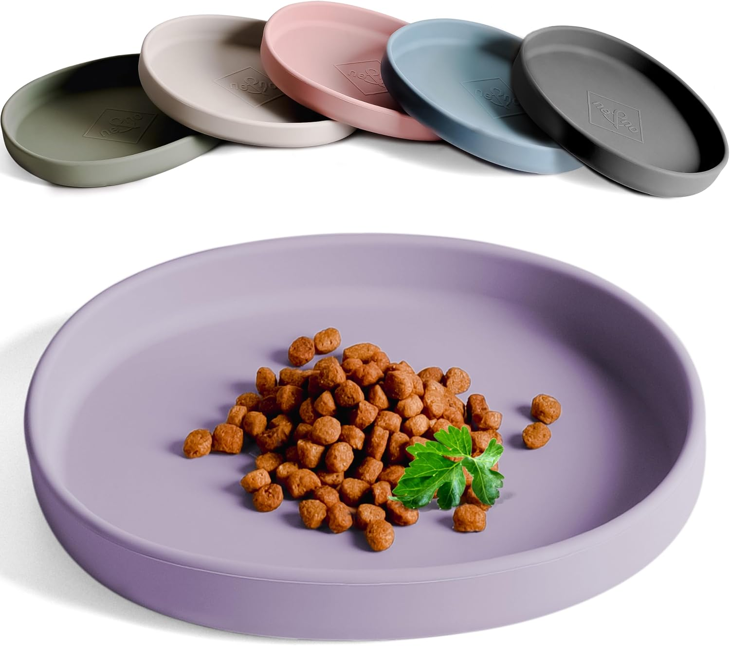 Ne&No Nala Collection Feeding Bowl for Cats Flat Cat Bowl Silicone Bowl Wide Feeding Bowl Cat Cat Bowl Silicone Bowl Cat Food Plate