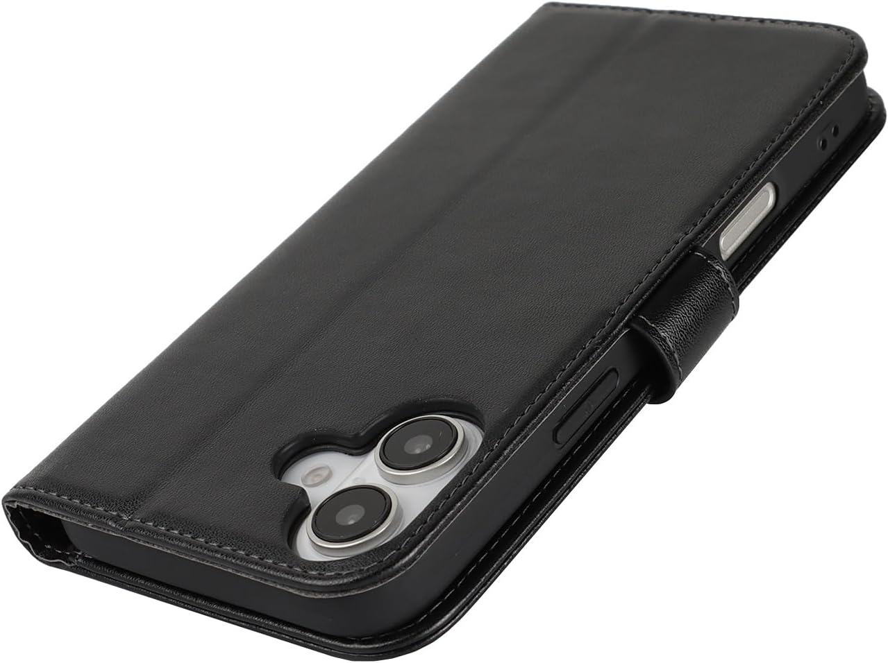 For Iphone 16 plus Case Phone Leather Wallet with Card Holders Slots Magnetic Flip Cover Purse Sunyoo Case Etui Portefeuille Pour Femmes Homme Coque Porte Feuille Carte for Iphone 16Plus Black image number 5