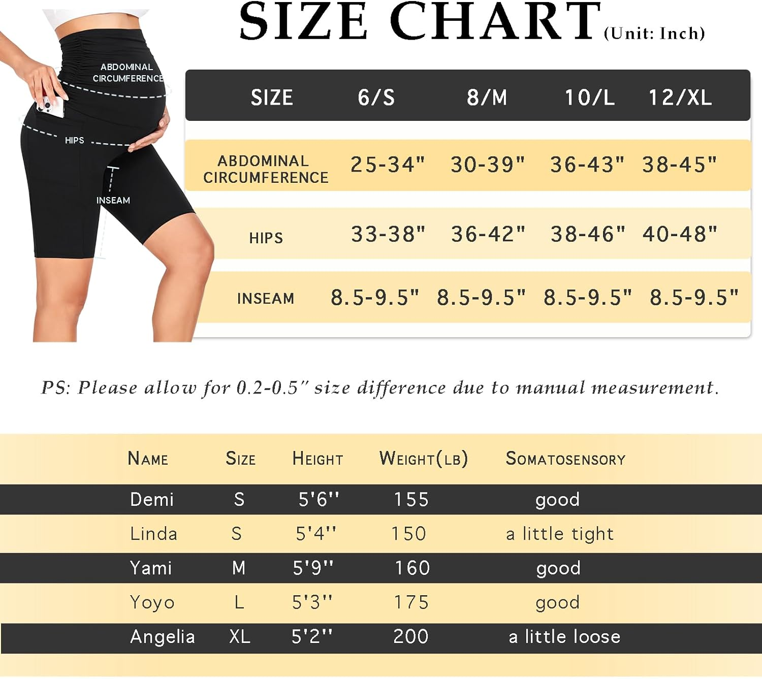 GROTEEN 3 Pack Women'S Maternity Shorts over Belly with Pockets - 8'' High Waisted Workout Yoga Pregnancy Biker Shorts image number 2