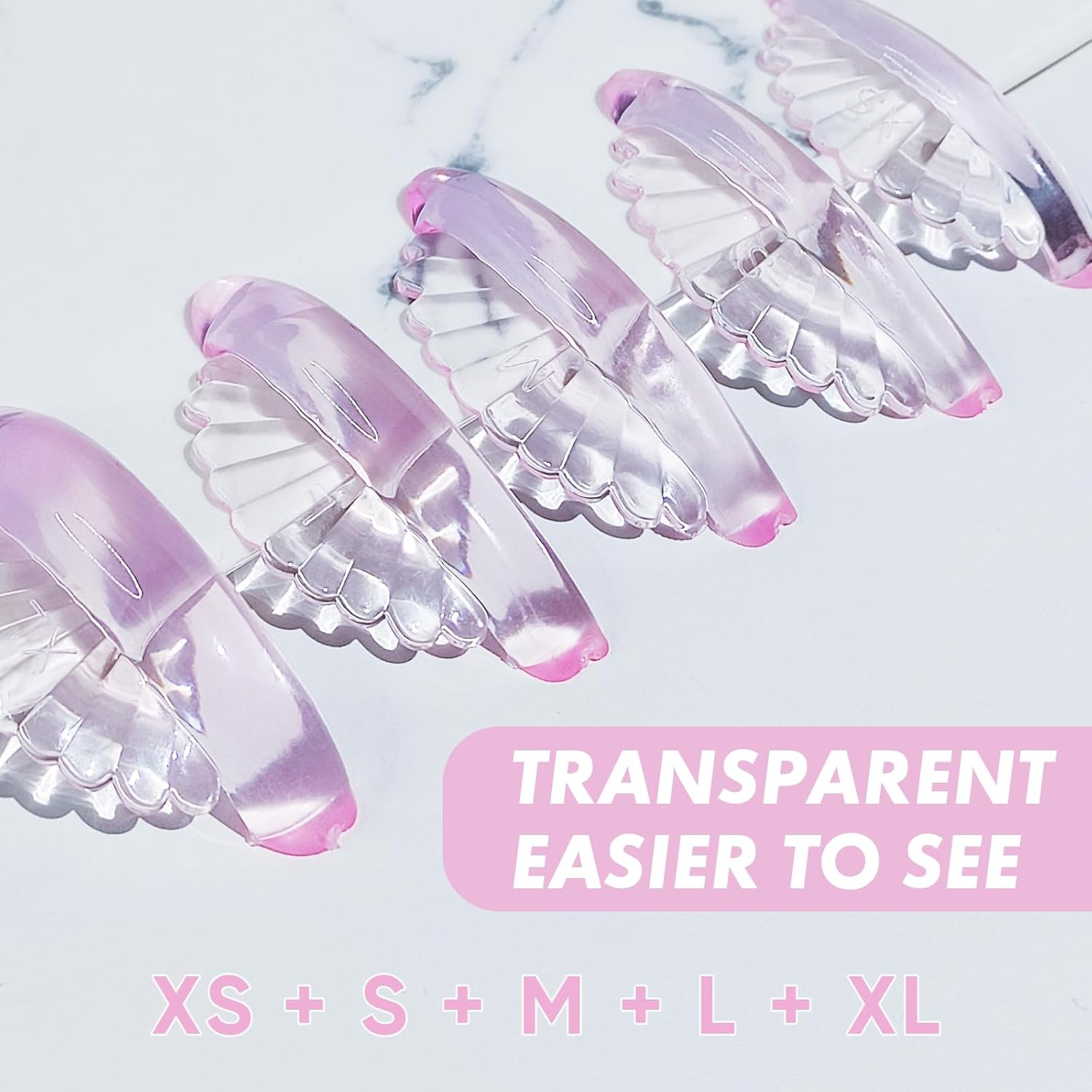 Libeauty Lash Lift Pads, Self-Adhesive Super Soft 10 Pcs/5 Sizes Shell Pink Lash Lift Rods Extreme Eyelash Curler image number 2