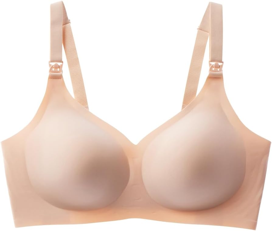 Seamless Maternity Bra, Nursing Bra for Pregnancy Breastfeeding, Ultra Soft No Underwire Breastfeeding Bra image number 5