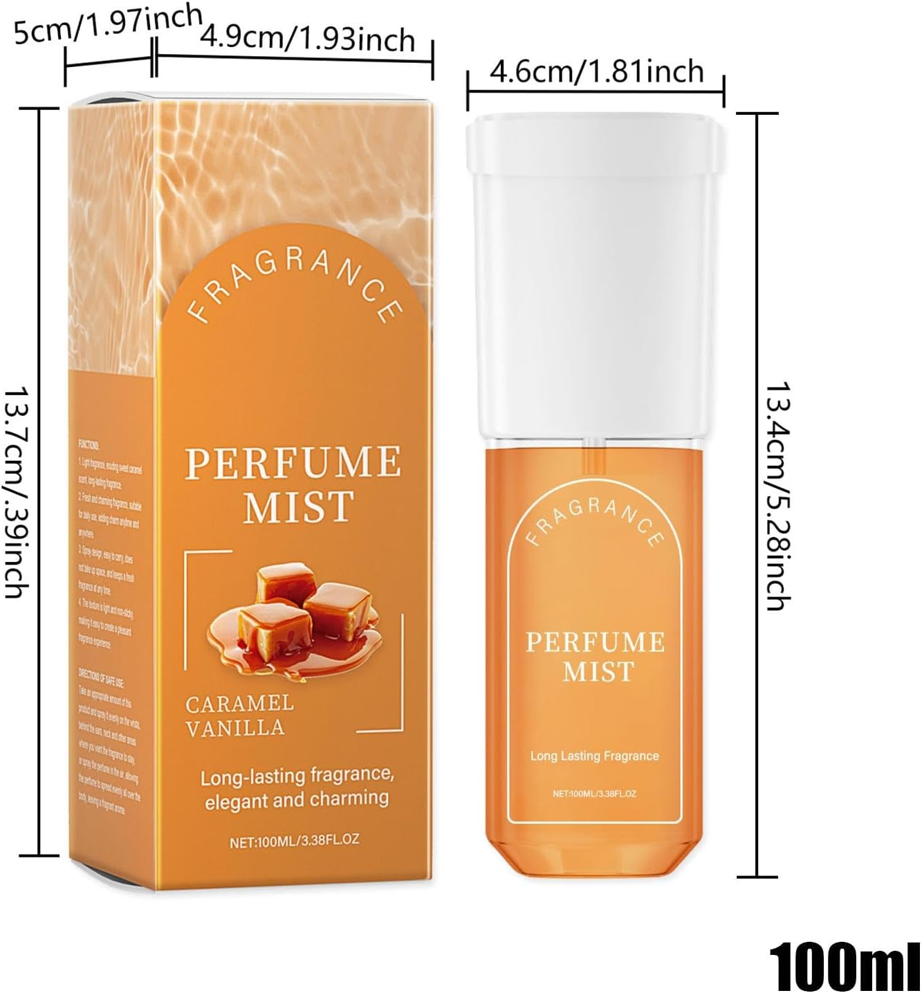 Caramel Body Spray | Refreshing Long Lasting Scent for All Genders | 100Ml Unisex Fragrance Mist for Daily Use | Captivating for Work, Play, and Every Moment in Between
