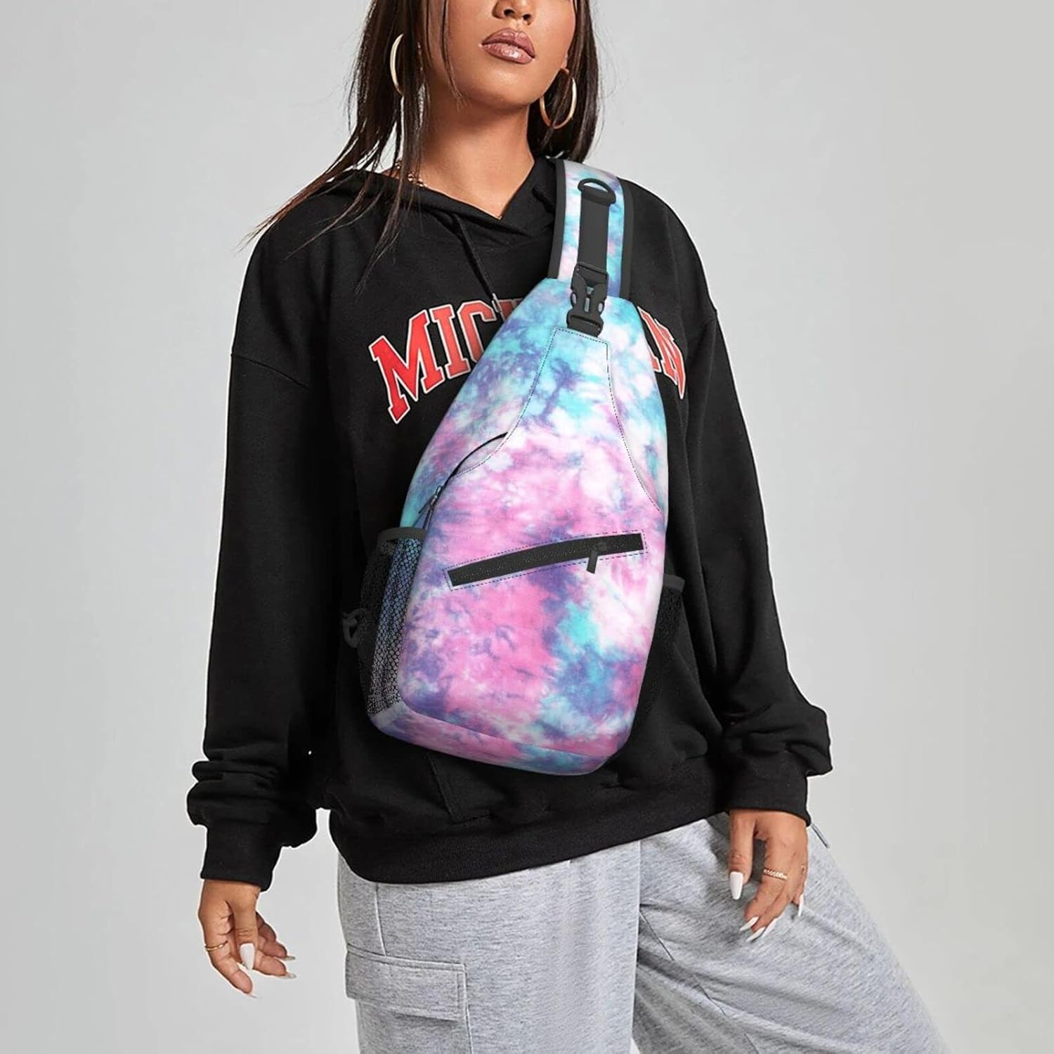 Famame Sling Backpack Chest Bag Crossbody Shoulder Bag Gym Cycling Travel Hiking Daypack for Men Women image number 4