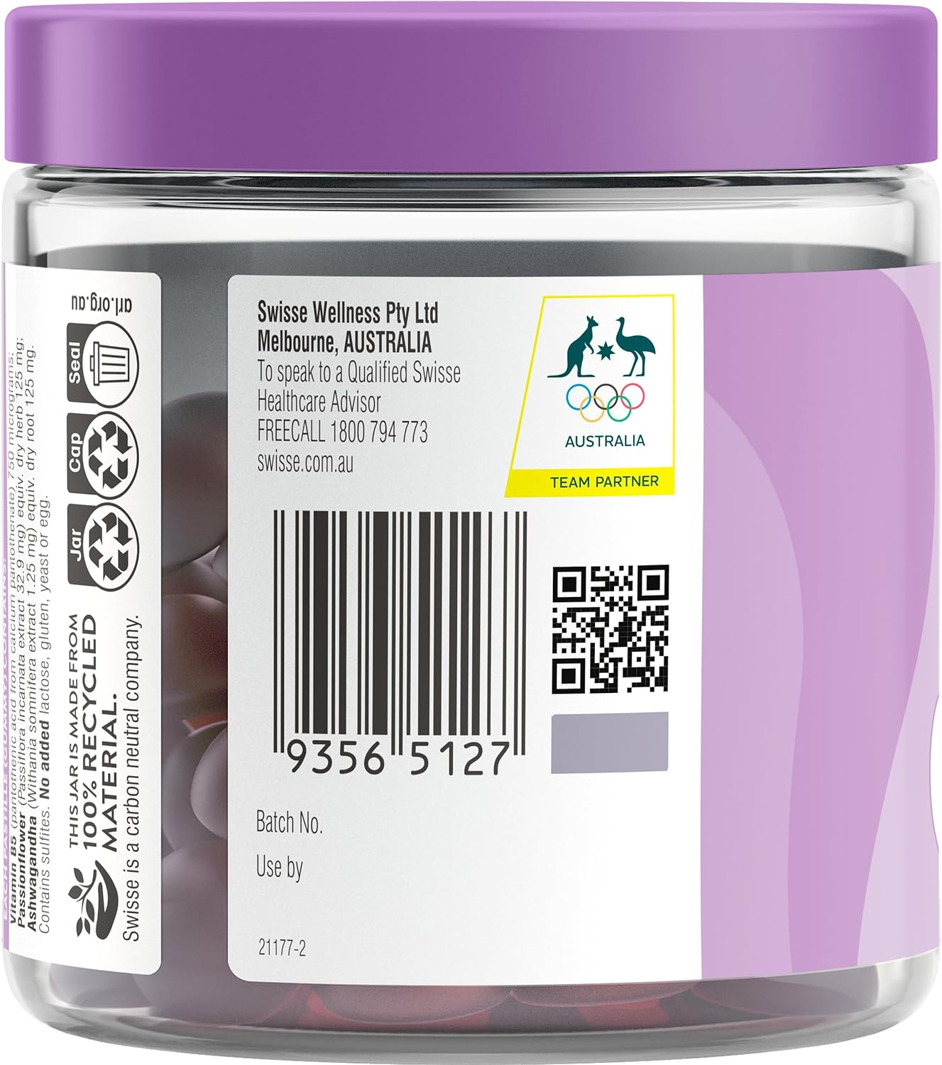 Swisse Ultiboost Calm + Sleep Gummies | Assists the Body in Coping with Stress | 60 Pack image number 6