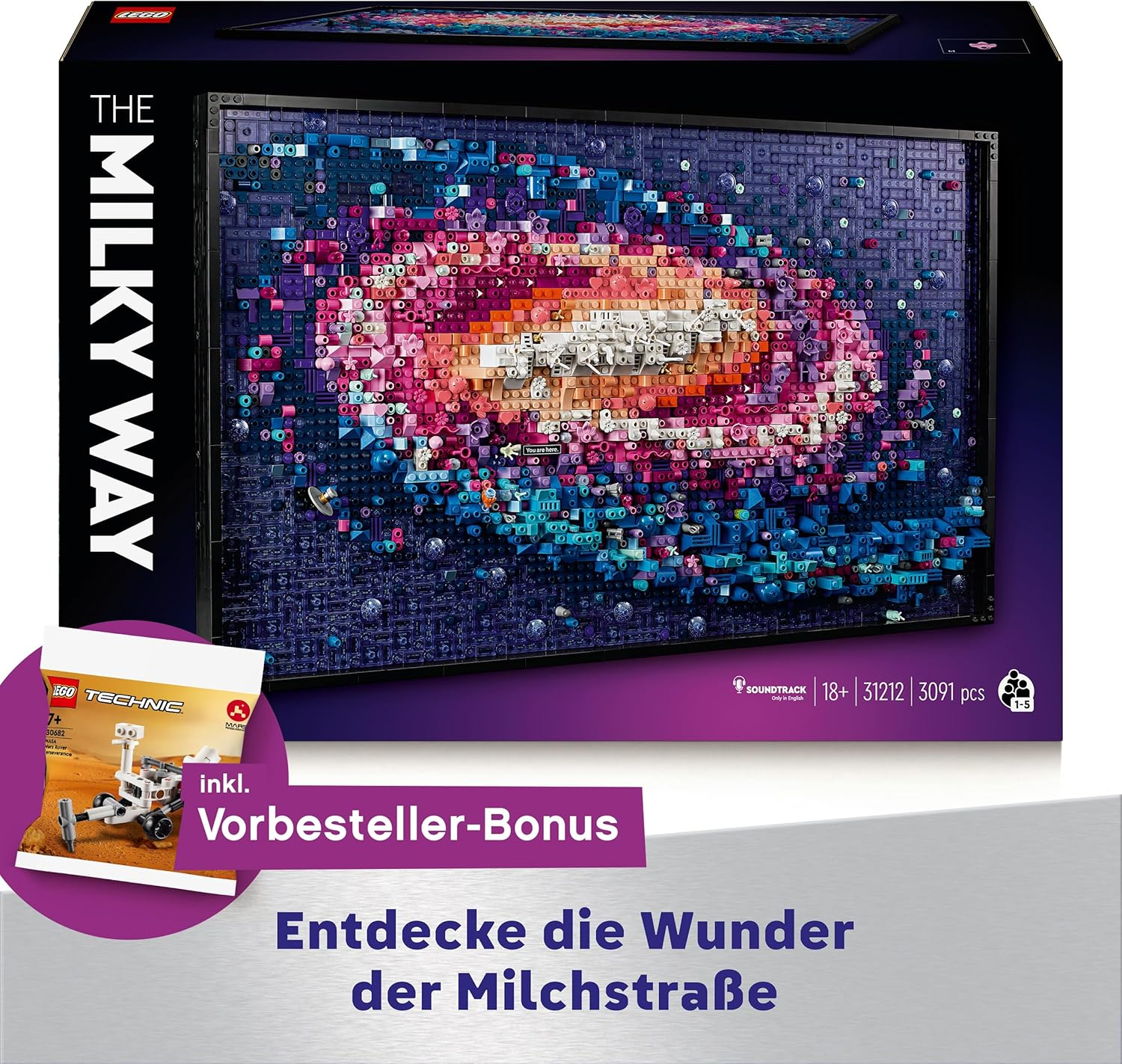 Art: the Milky Way Galaxy 31212 (The Milky Way Galaxy) with Pre-Order Bonus | Large  Picture of the Milky Way, Wall Art and Creative Building Set for Adults (18+),  Milky Way - Novelty image number 3