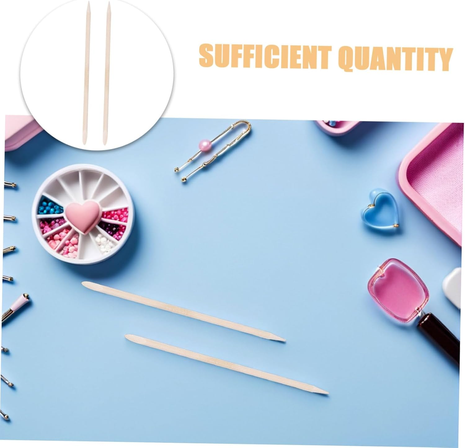 Iplusmile 150Pcs Nail Tool Wooden Nail Sticks Cuticle Pusher Manicure Tools for Home Salon Pedicure Diy Grooming image number 3