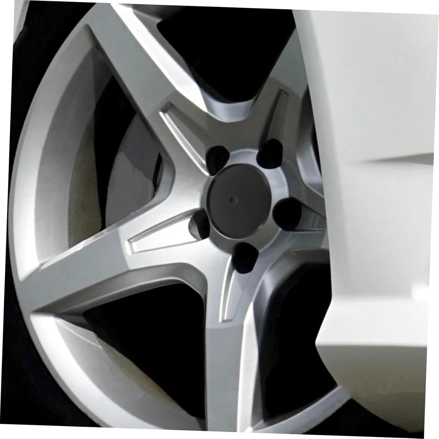 GANAZONO 4Pcs Automotive Tire Hub Caps Replacement Wheel Hub Covers Car Tire Caps Center image number 3