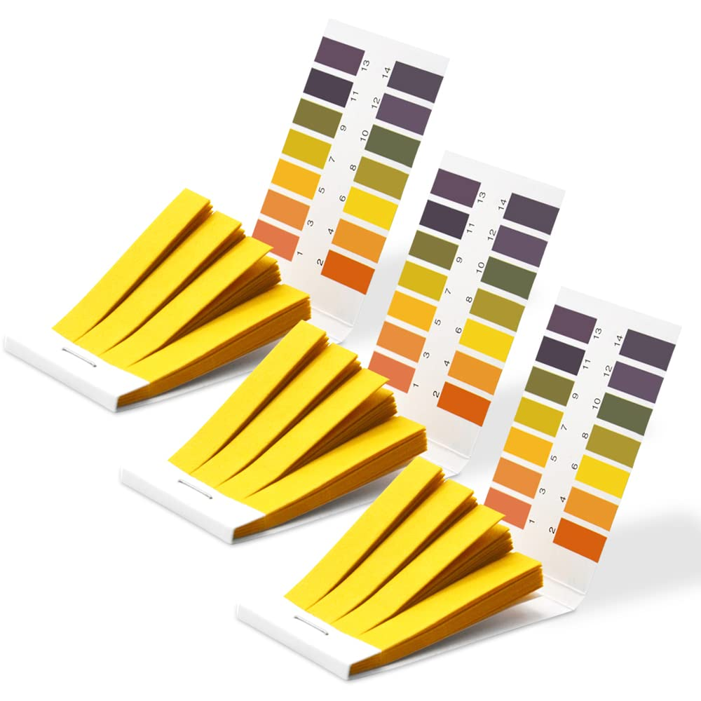 Ph Test Strips, Ph 1-14 Litmus Paper Ph Test Strips, Universal Indicator Litmus Test Paper, Acid Alkali Test Paper, Ph Test Strips for Water, Soil, Cosmetic (5 Packs 400 Strips)
