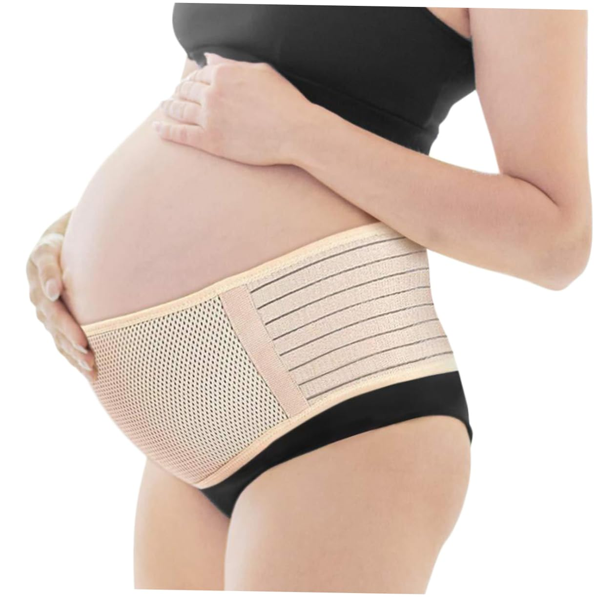 Pregnancy Support Belt for Women Breathable Abdomen Band Back Brace Beige Free Size for Maternal Comfort and Lower Abdomen Support image number 5