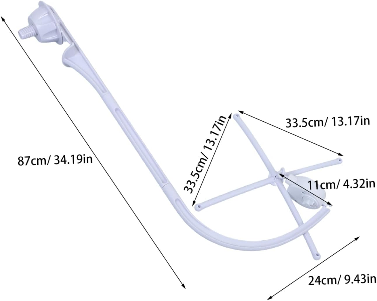 1Set Adjustable Mobile Arm for Crib Secure Clamp Holder for Sensory Easy Installation Crib Mobile Bracket for Visual and Auditory image number 3