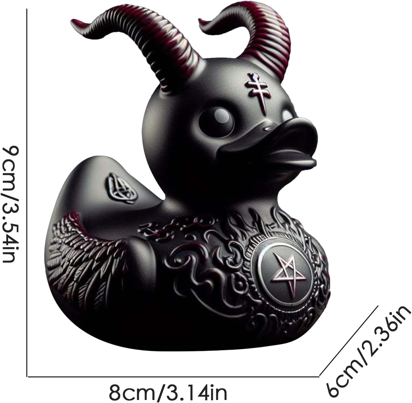 Generic Duckieville Duck Statue, Duckieville Duck Figure, Gothic Black Ducksville Duck, Resin Evil Rubber Duck Collectable Toys for Home Decor,1/5Pcs, NL27YRDFSJ35THXKORUC