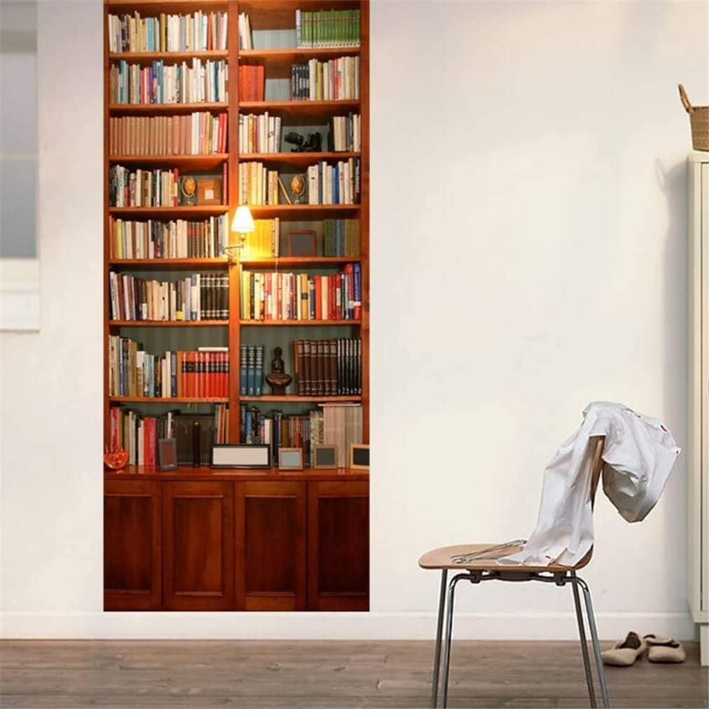 Forest Door Stickers Murals, Self-Adhesive Door Decals 3D Wall Sticker Reusable Wallpaper Peel and Stick Vinyl Door Mural Decals for Home Decor 30.3"X78.7"