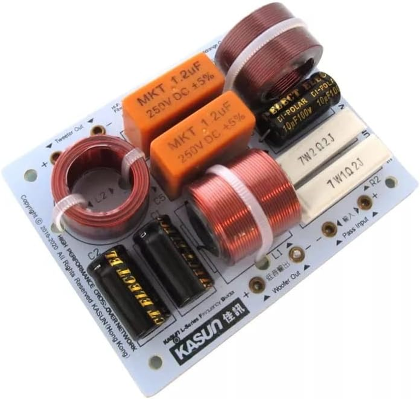 HOOCI 2PCS 3 Way 200W Speaker Treble Alto Bass Frequency Divider Home Theater Hifi Stereo 3 Unit Filter Audio Crossover Filters image number 3