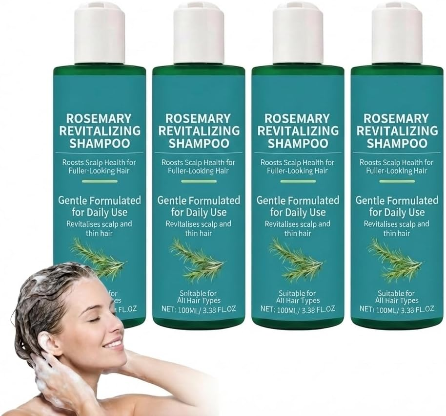 Rosemary Thickening Shampoo, Thinning Hair Volumizing Shampoo, Strengthening Hair Care Sham/Poo, Scalp & Hairs Care Products for Hairs Loss Thinning, Rosemary Scalp Scaling Purifying Sham/Poo (2PCS)
