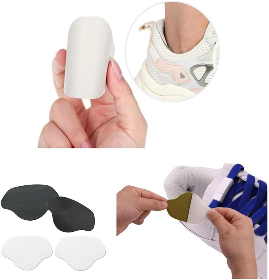 Shoe Patches for Holes, Wanfoou 8 Pairs Shoe Hole Repair Sneaker Hole Patch,Self-Adhesive Trainer Heel Patch Shoe Hole Prevention Patch, for Sneakers Leather Shoes High Heels (Black White) image number 2