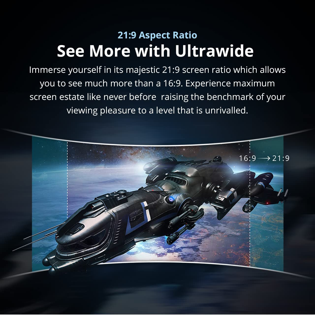 Prism+ X300 30" Curved Gaming Monitor, 21:9 UWFHD (2560X1080), 200Hz, 1Ms MPRT, 1800R Curved, AMD Freesync Premium, Eye Care Technology, Zerobezel, 3 Yrs Warranty image number 5