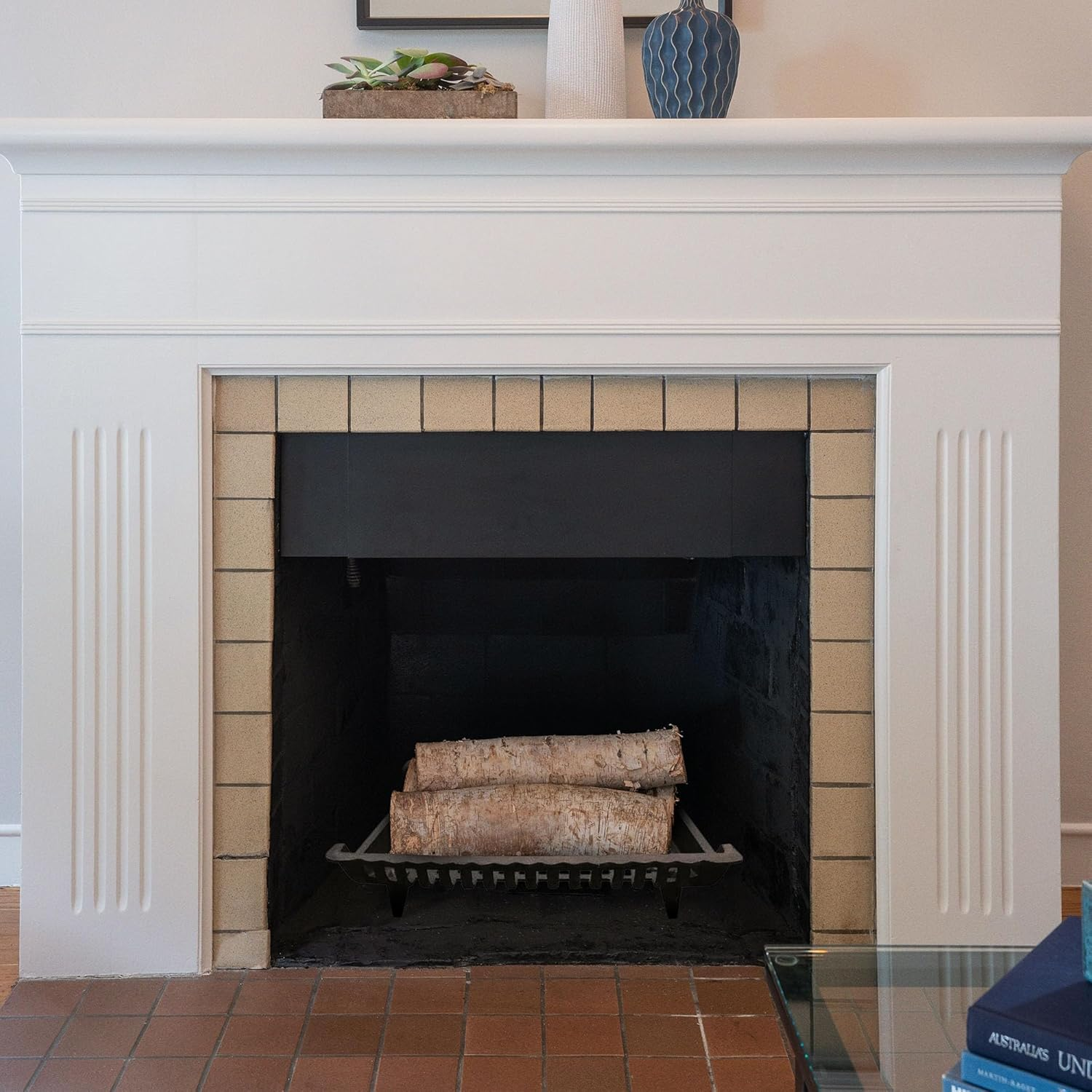 (1) - Panacea Products Corp 5.5M" Black Cast Iron Grate 15418 Fireplace Grates & Andirons image number 1