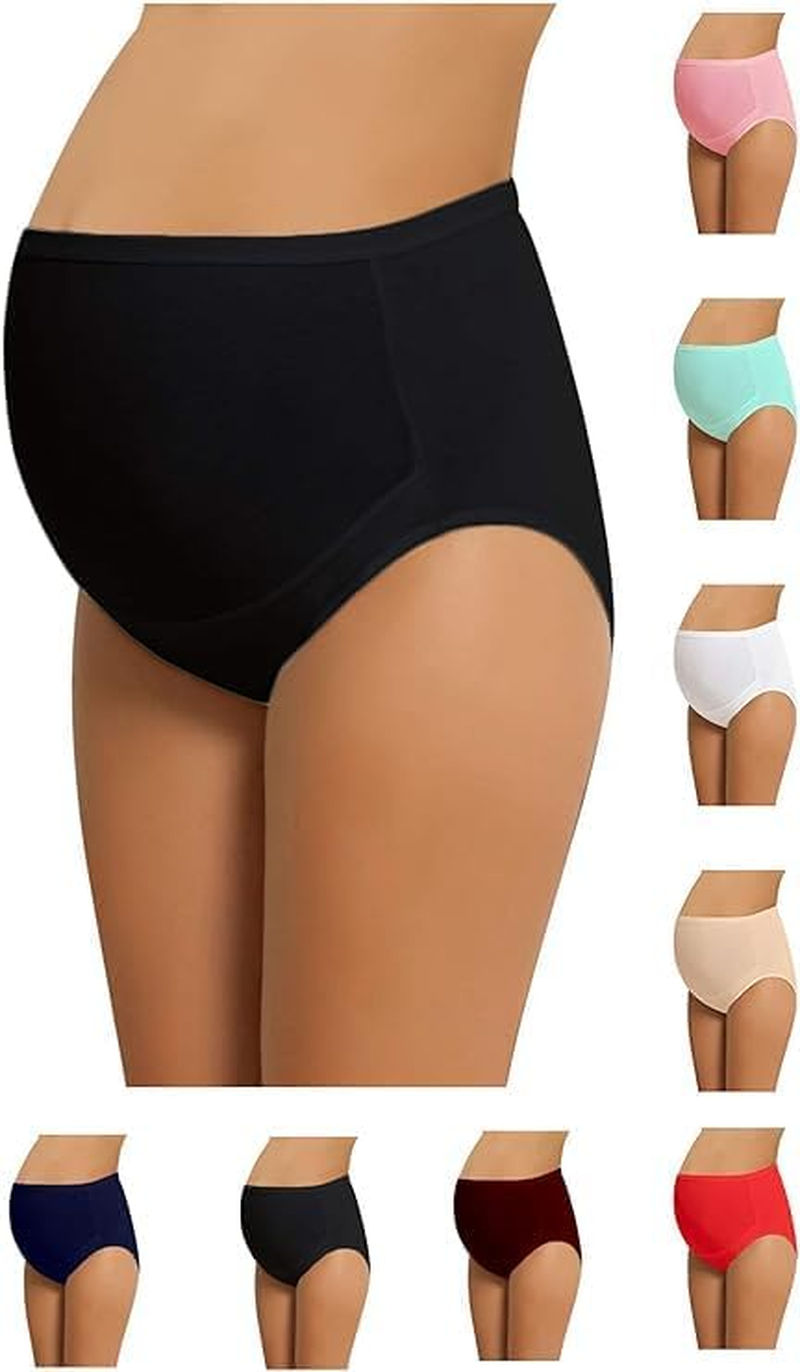 Ca Lia Nbb 3 Pack Women'S Maternity High Waist Underwear Pregnancy Seamless Soft Hipster Panties over Bump image number 1